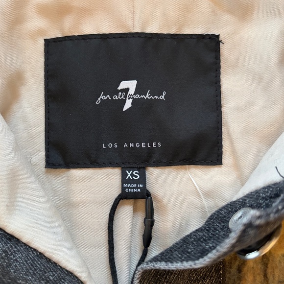 7 For All Mankind Plaid Cropped Jacket - Picture 5 of 7